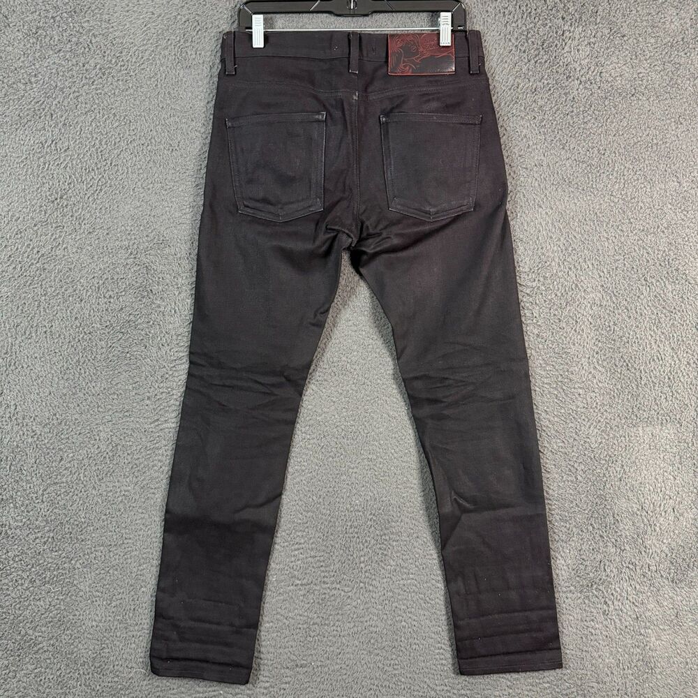 Naked & Famous Jeans Mens 30x30 Black Super Skinny Guy Stretch Selvedge Denim - Picture 11 of 16
